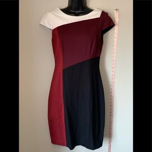 White House Black Market Color Block Dress